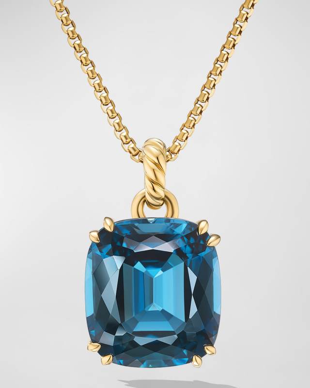 Marbella Enhancer with Gemstones in 18K Gold, 22x20mm